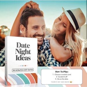 Fun & Adventurous Date Night - Scratch Off Card Game with Date Ideas. Valentines